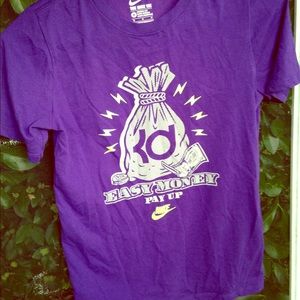 Nike boys KD "easy money" Purple t M